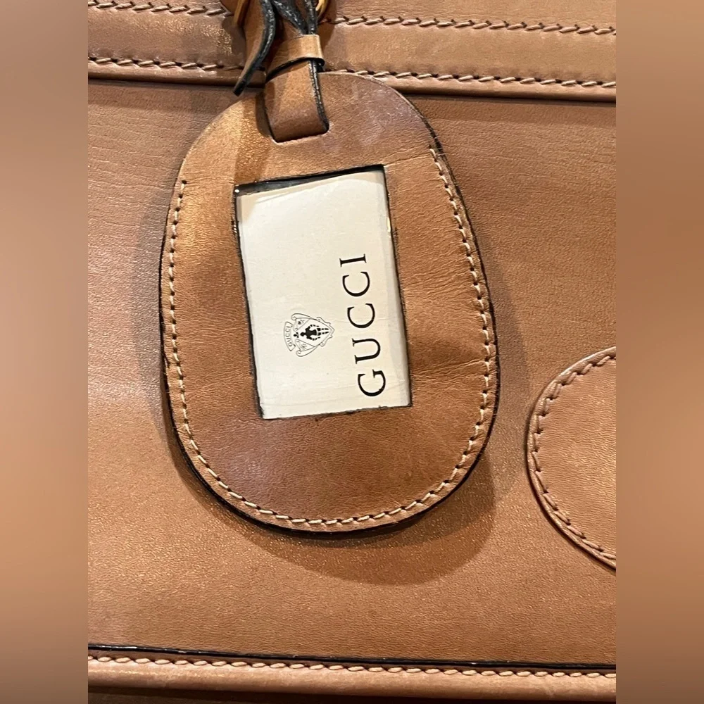 Gucci Vintage Leather Travel Bag